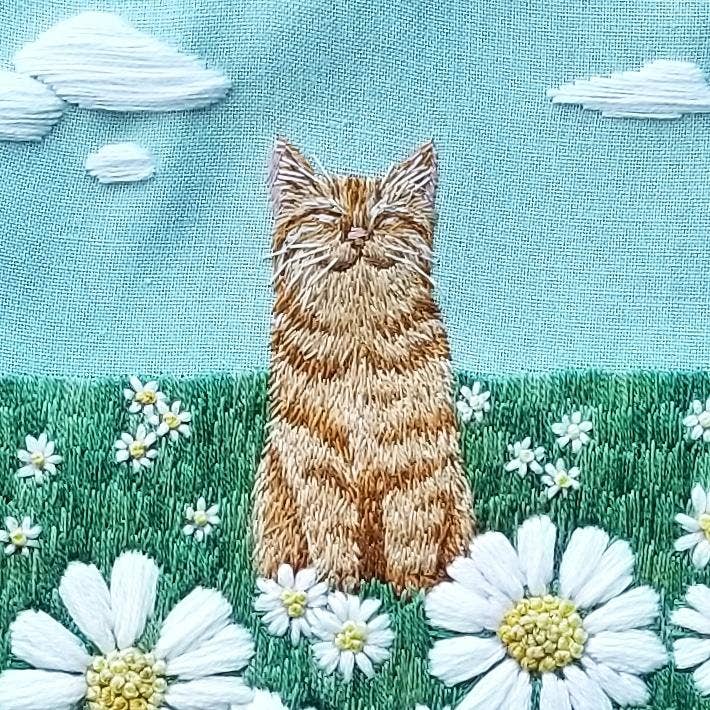 Jessica Long Embroidery - Happy Cat Embroidery Kit