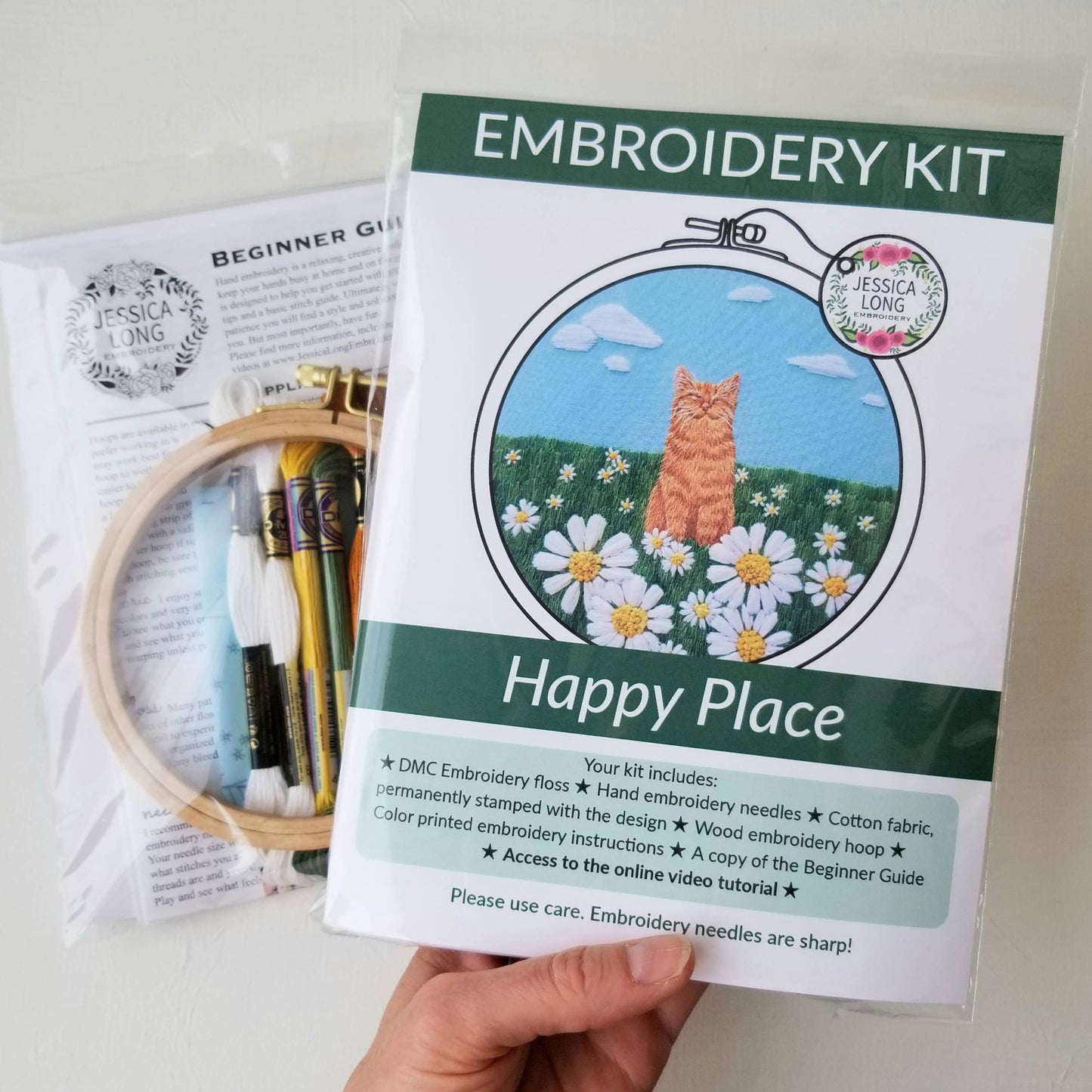 Jessica Long Embroidery - Happy Cat Embroidery Kit