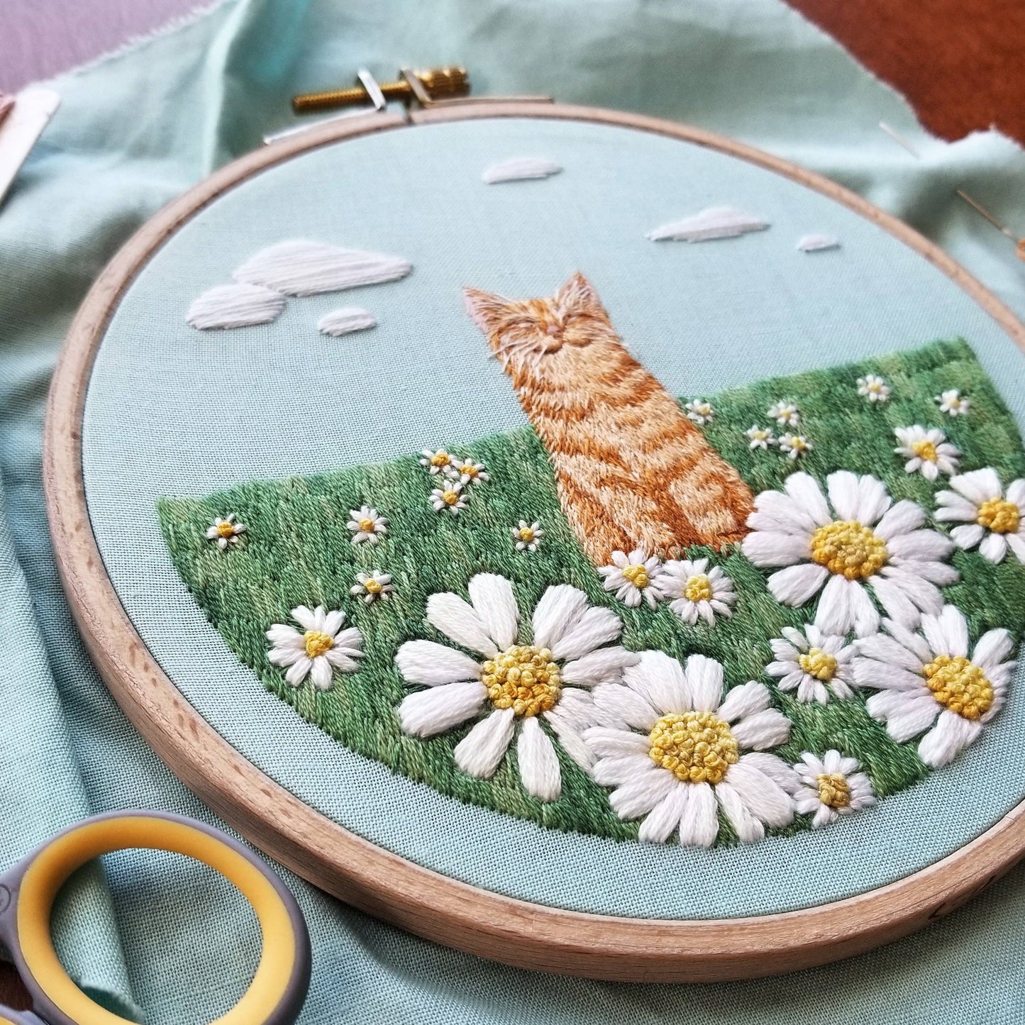 Jessica Long Embroidery - Happy Cat Embroidery Kit