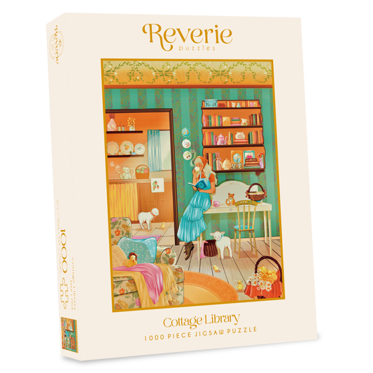 Reverie Puzzles - Cottage Library Jigsaw Puzzle (1000 Pieces)